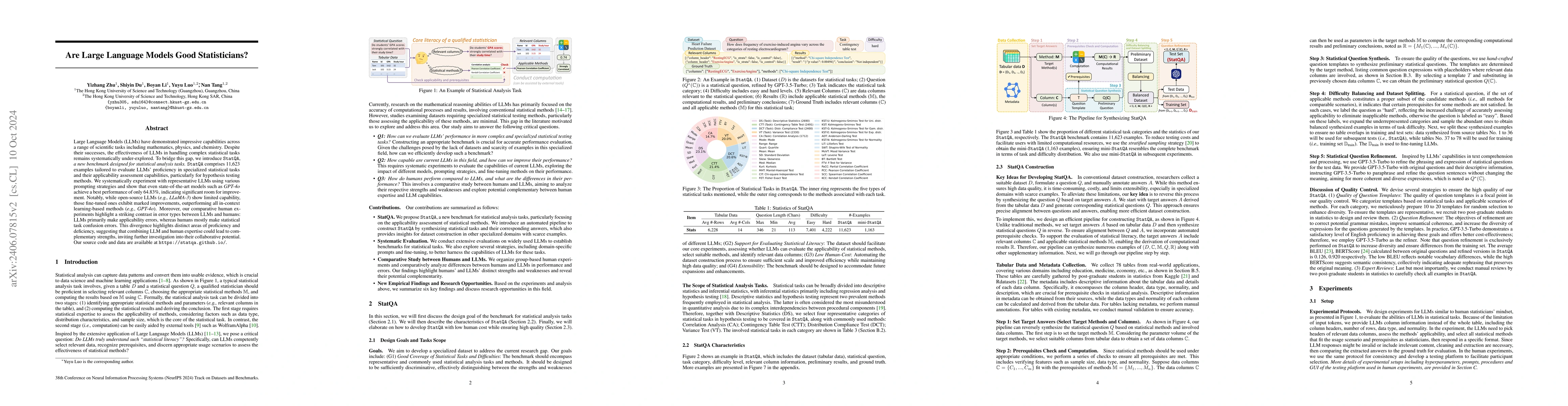 Thumbnail for Are Large Language Models Good Statisticians?