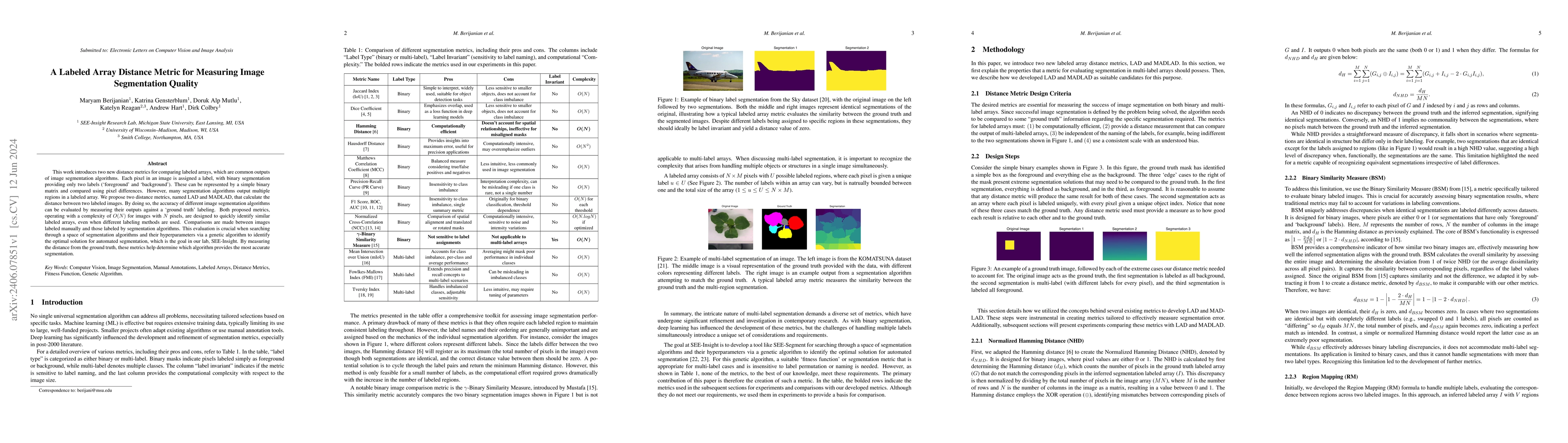 Thumbnail for A Labeled Array Distance Metric for Measuring Image Segmentation Quality
