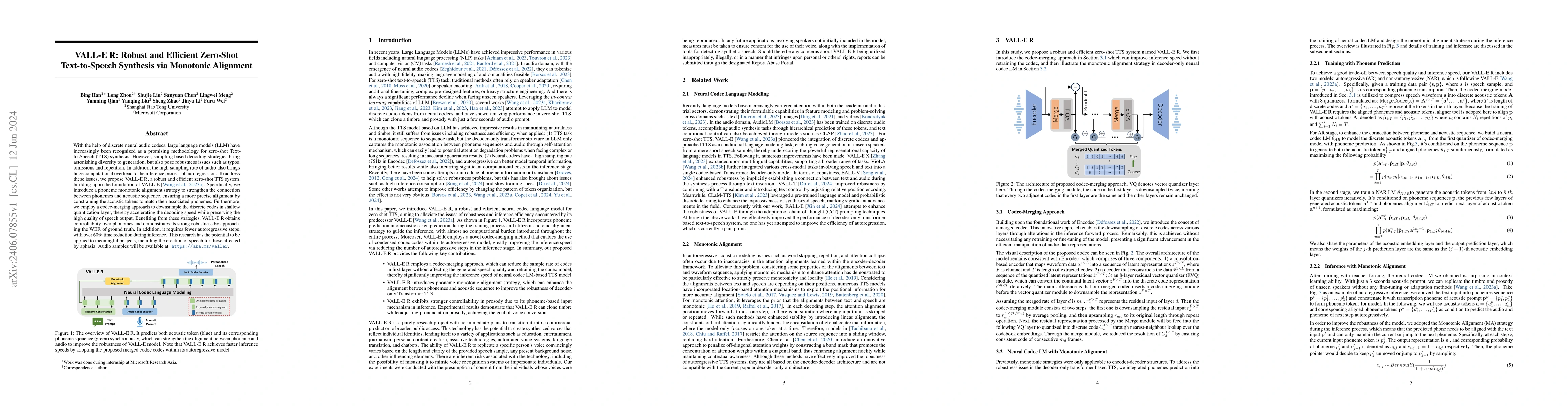 Thumbnail for VALL-E R: Robust and Efficient Zero-Shot Text-to-Speech Synthesis via
  Monotonic Alignment