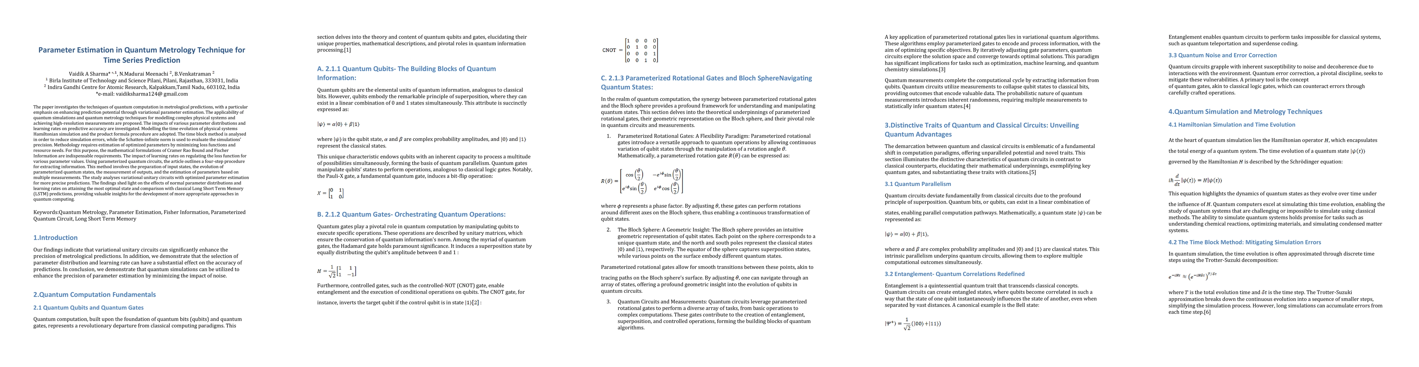 Thumbnail for Parameter Estimation in Quantum Metrology Technique for Time Series
  Prediction