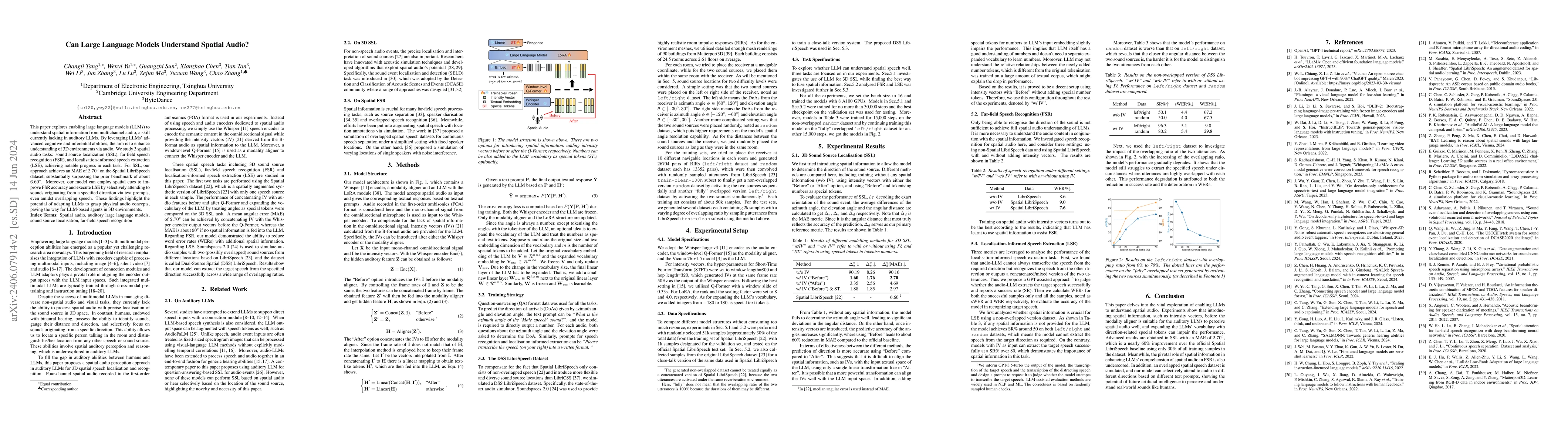 Thumbnail for Can Large Language Models Understand Spatial Audio?