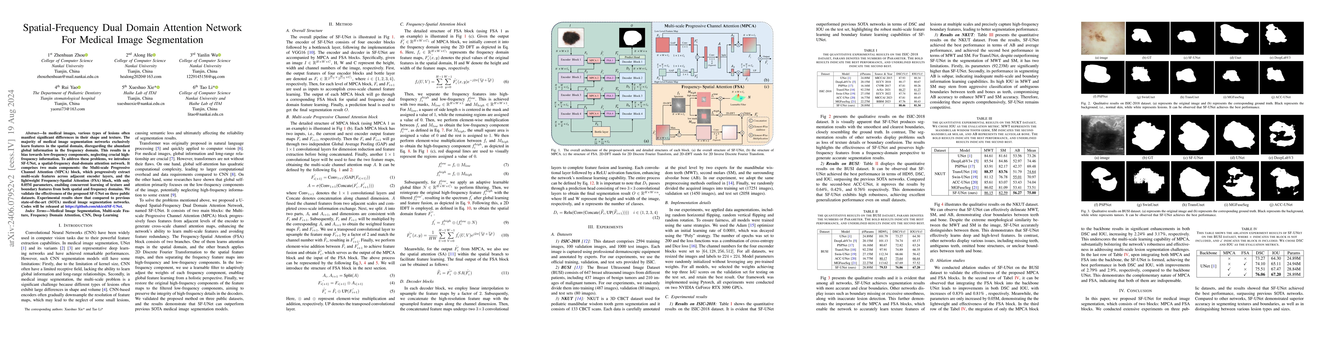 Thumbnail for Spatial-Frequency Dual Progressive Attention Network For Medical Image
  Segmentation