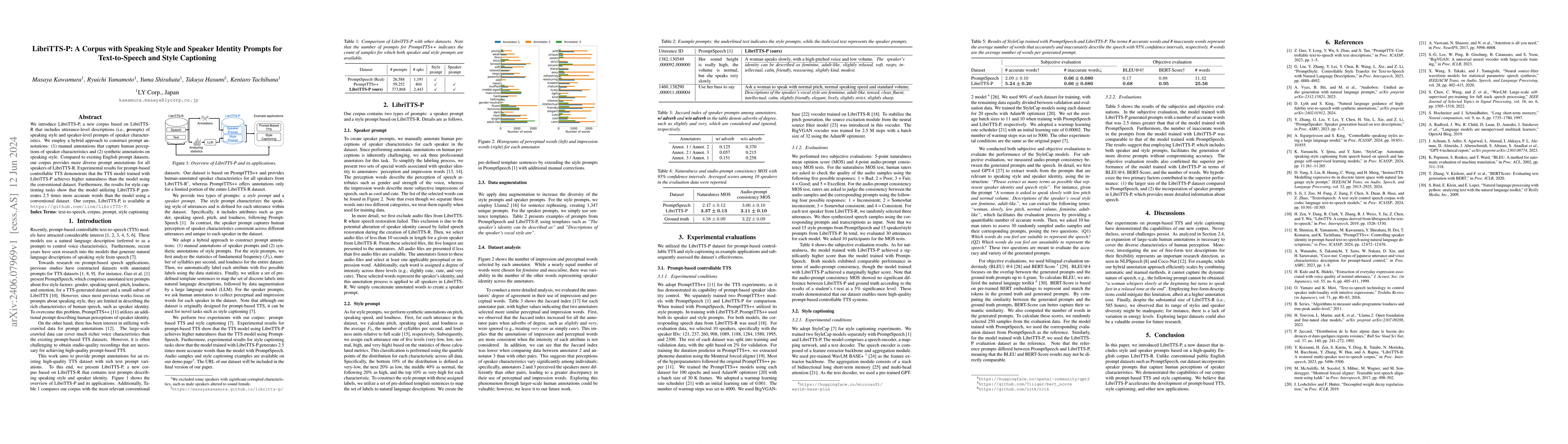 Thumbnail for LibriTTS-P: A Corpus with Speaking Style and Speaker Identity Prompts
  for Text-to-Speech and Style Captioning