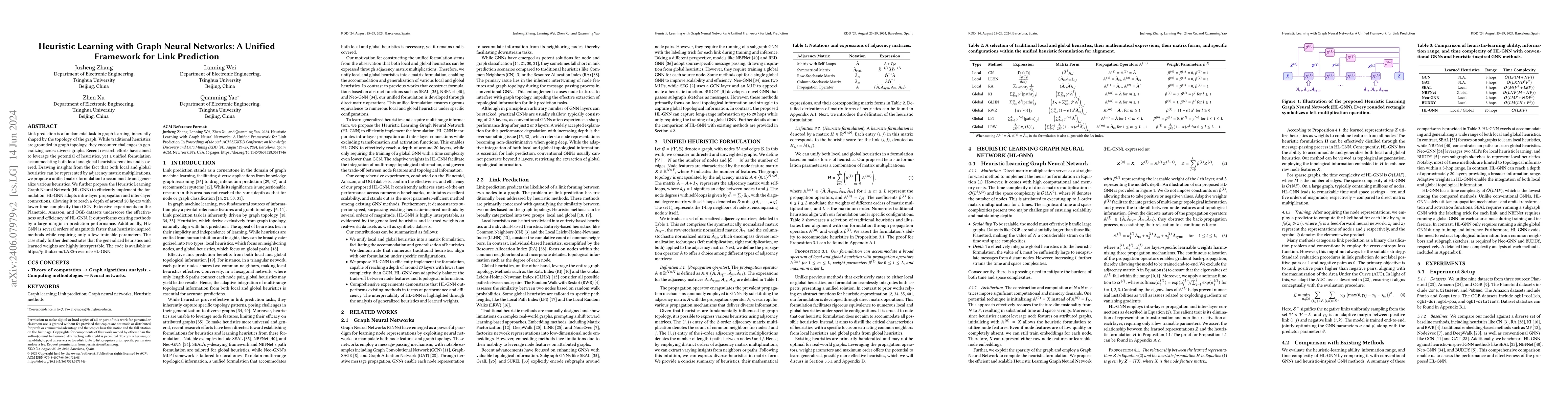 Thumbnail for Heuristic Learning with Graph Neural Networks: A Unified Framework for
  Link Prediction