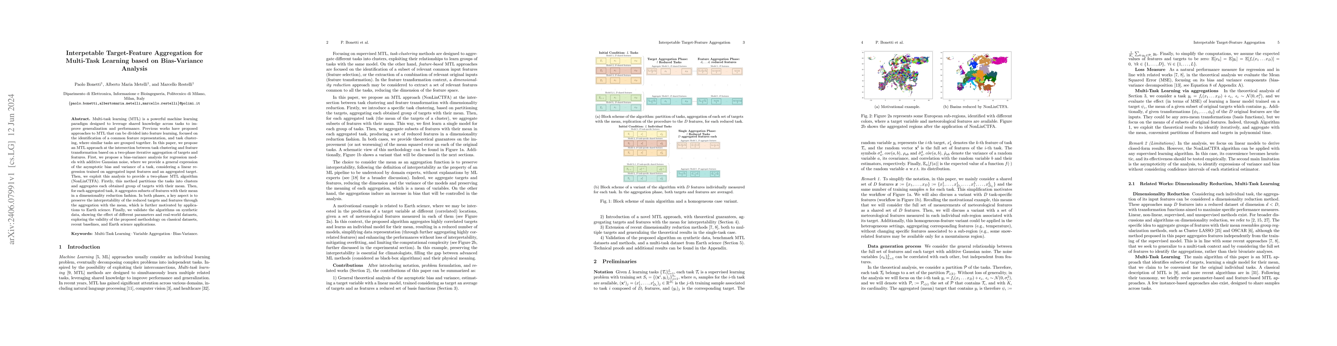 Thumbnail for Interpetable Target-Feature Aggregation for Multi-Task Learning based on
  Bias-Variance Analysis