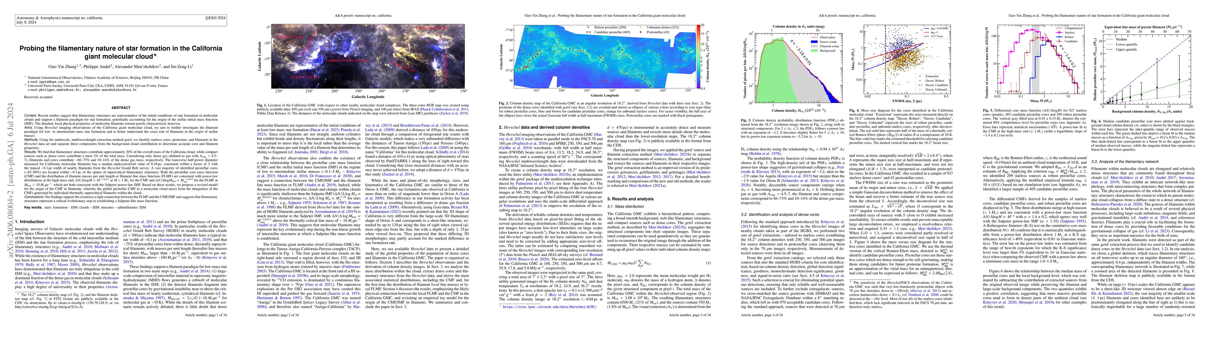 Thumbnail for Probing the filamentary nature of star formation in the California giant
  molecular cloud