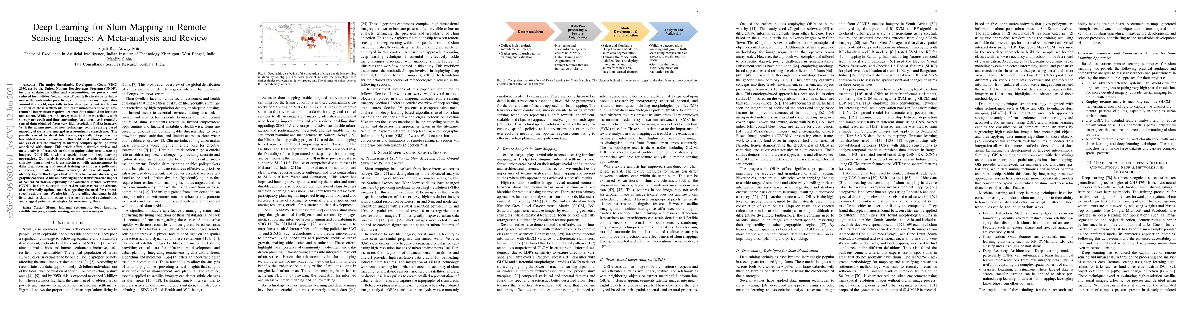 Thumbnail for Deep Learning for Slum Mapping in Remote Sensing Images: A Meta-analysis
  and Review