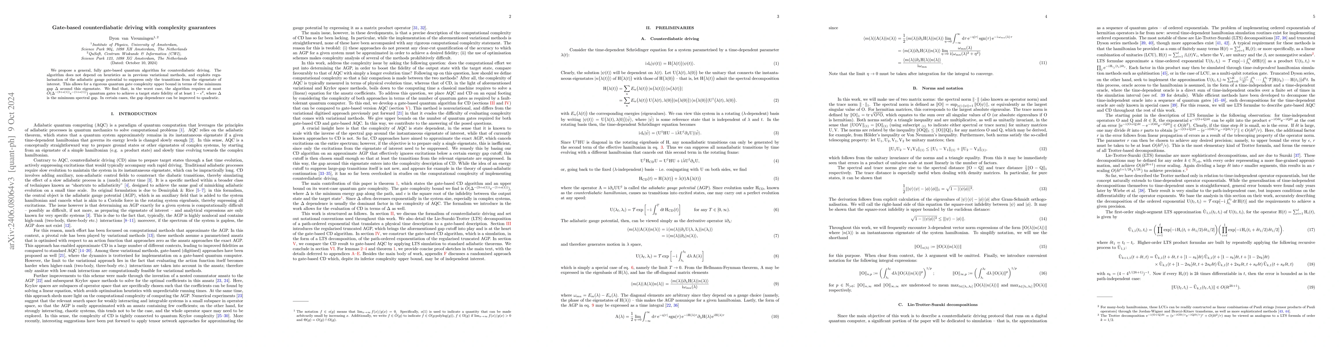 Thumbnail for Gate-based counterdiabatic driving with complexity guarantees