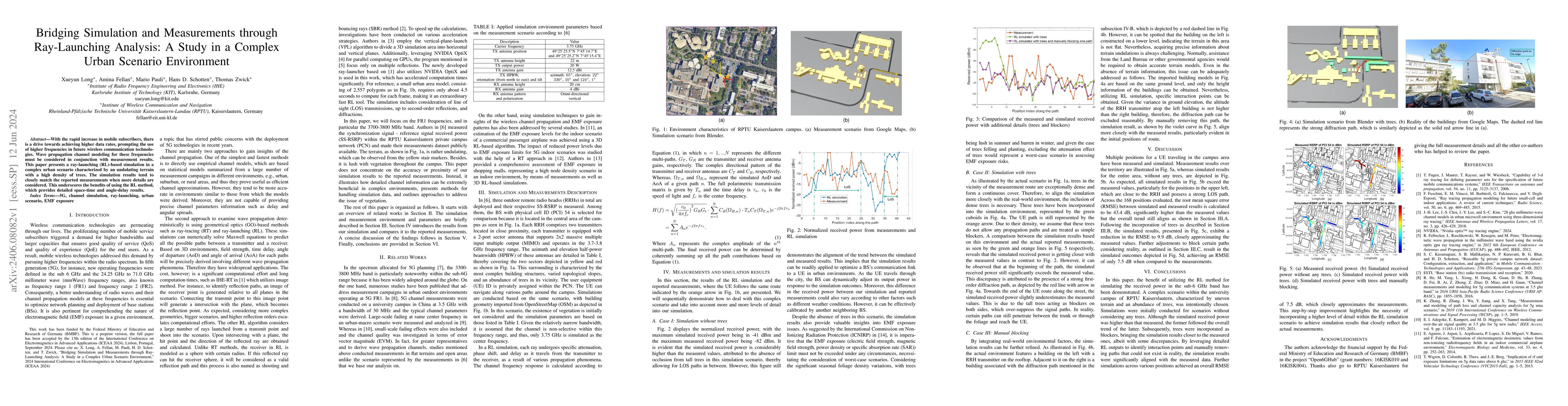 Thumbnail for Bridging Simulation and Measurements through Ray-Launching Analysis: A
  Study in a Complex Urban Scenario Environment