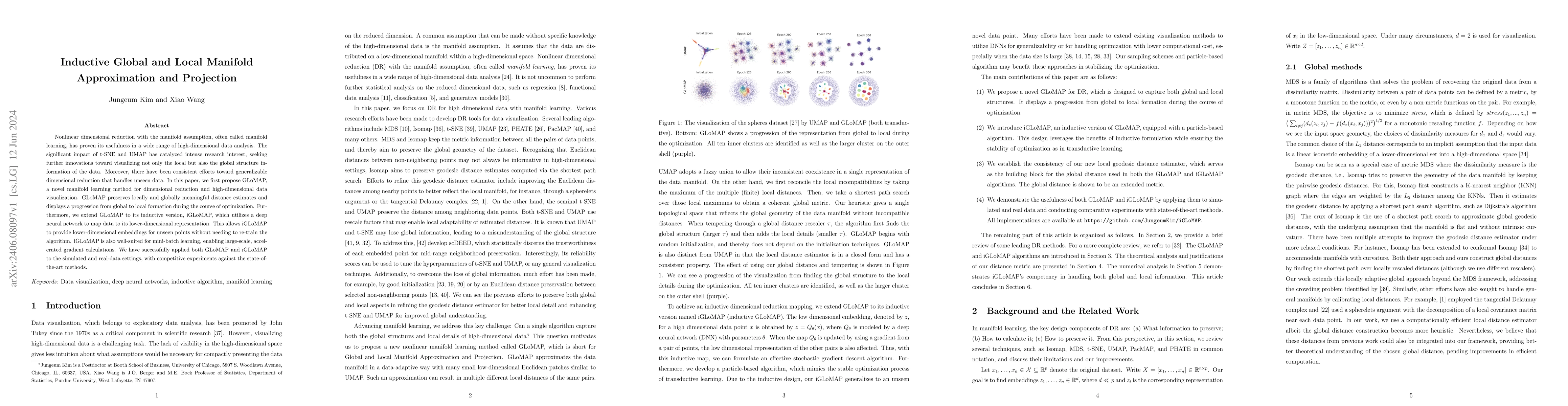 Thumbnail for Inductive Global and Local Manifold Approximation and Projection