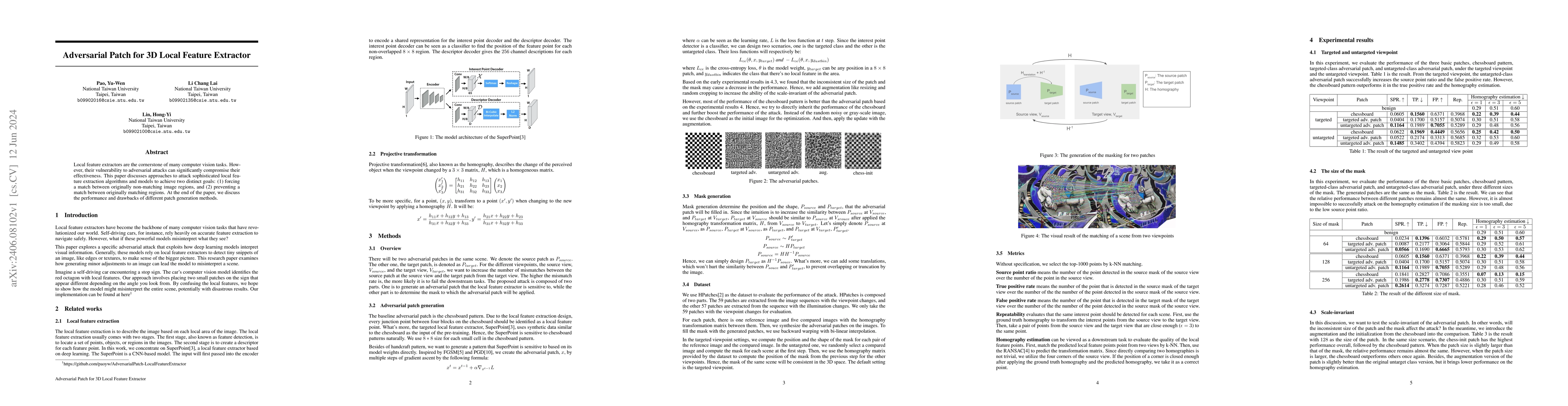 Thumbnail for Adversarial Patch for 3D Local Feature Extractor