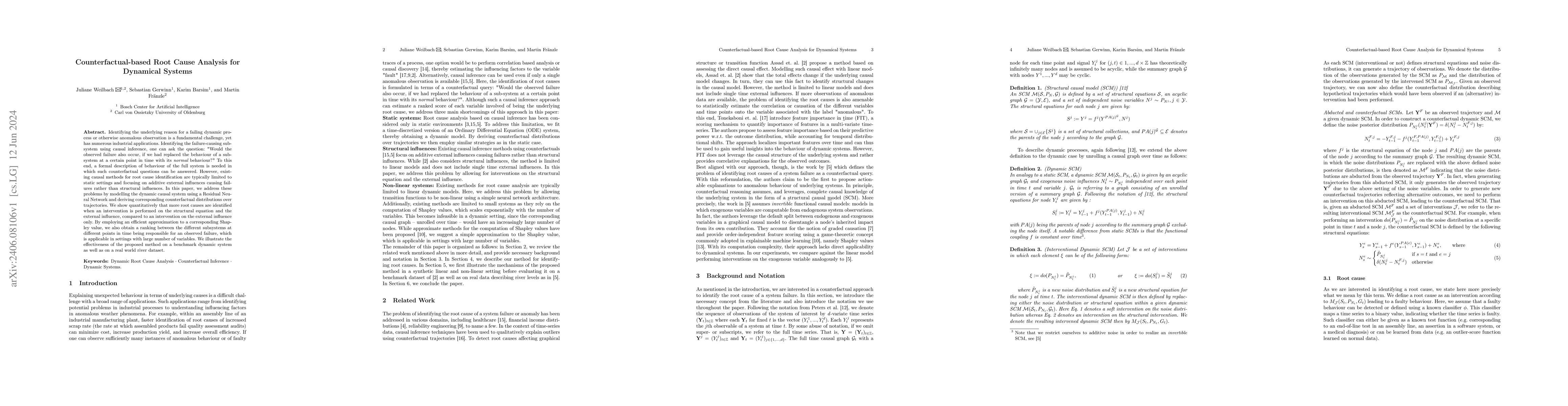 Thumbnail for Counterfactual-based Root Cause Analysis for Dynamical Systems