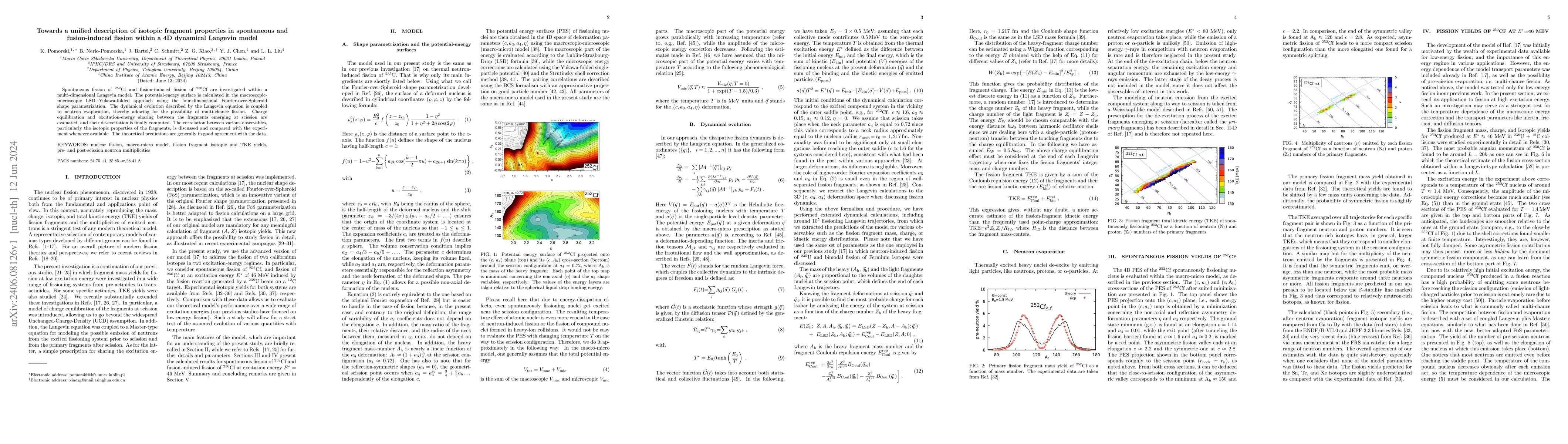 Thumbnail for Towards a unified description of isotopic fragment properties in
  spontaneous and fusion-induced fission within a 4D dynamical Langevin model