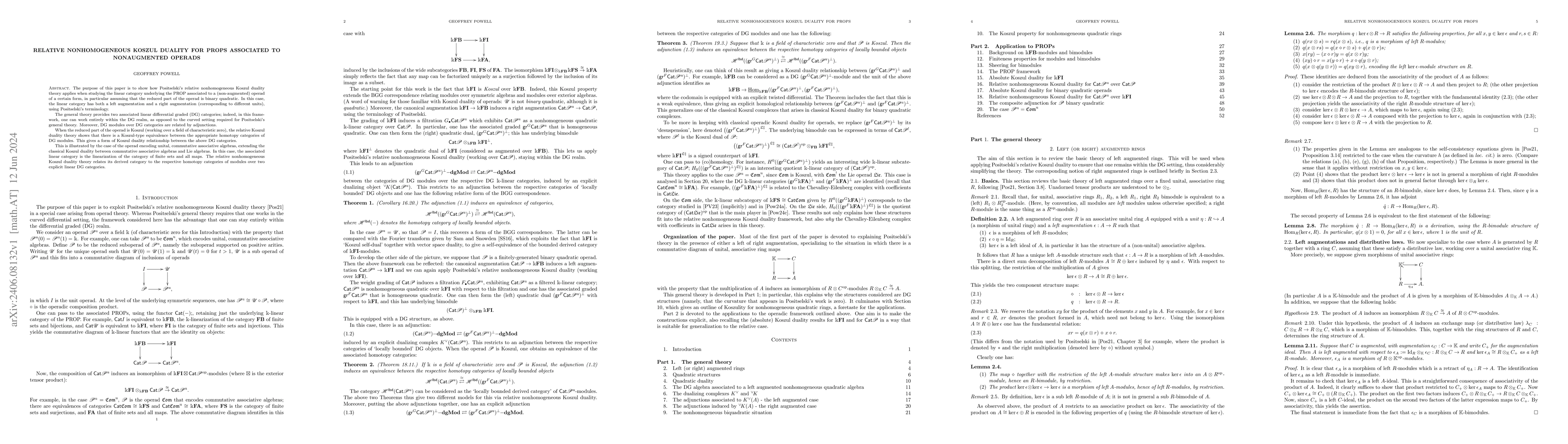 Thumbnail for Relative nonhomogeneous Koszul duality for PROPs associated to
  nonaugmented operads