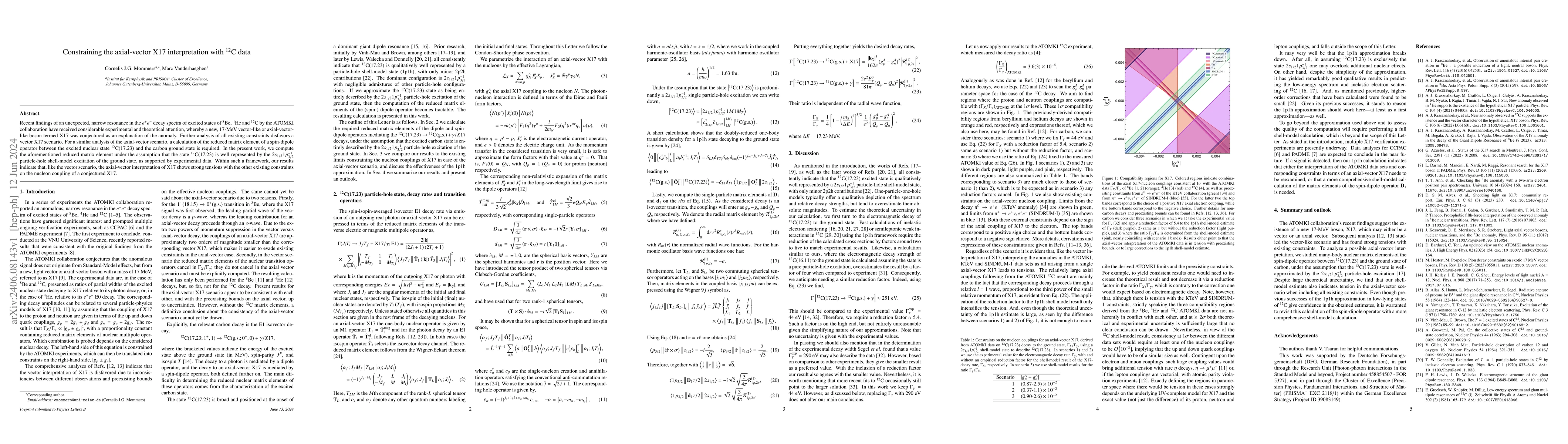Thumbnail for Constraining the axial-vector X17 interpretation with ${}^{12}$C data