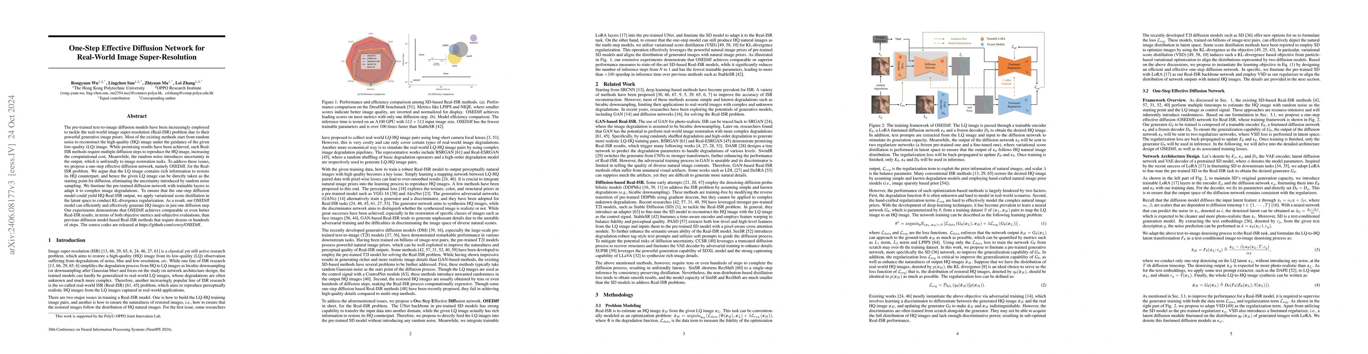 Thumbnail for One-Step Effective Diffusion Network for Real-World Image
  Super-Resolution