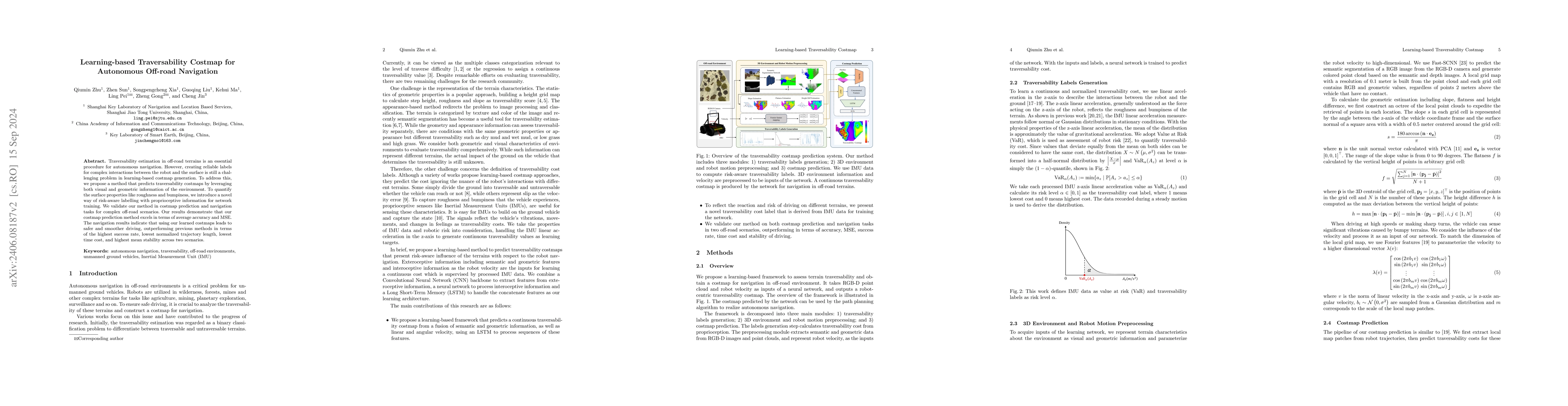 Thumbnail for Learning-based Traversability Costmap for Autonomous Off-road Navigation