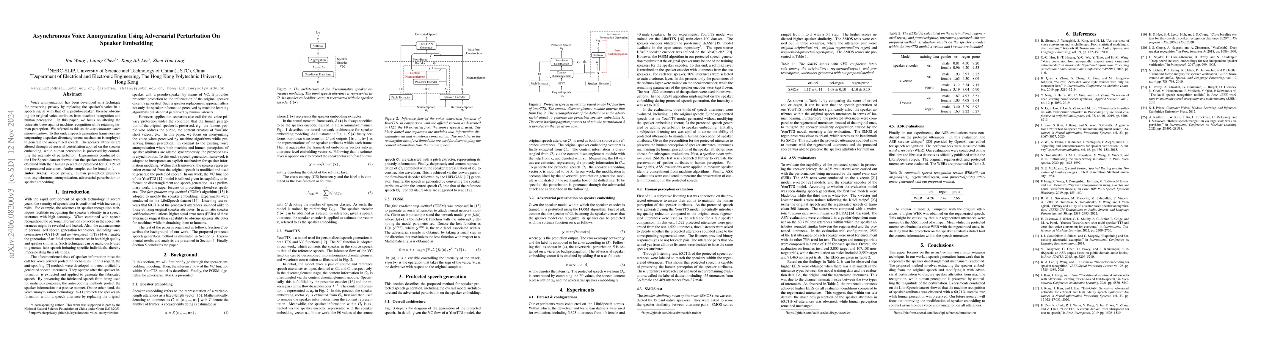 Thumbnail for Asynchronous Voice Anonymization Using Adversarial Perturbation On
  Speaker Embedding