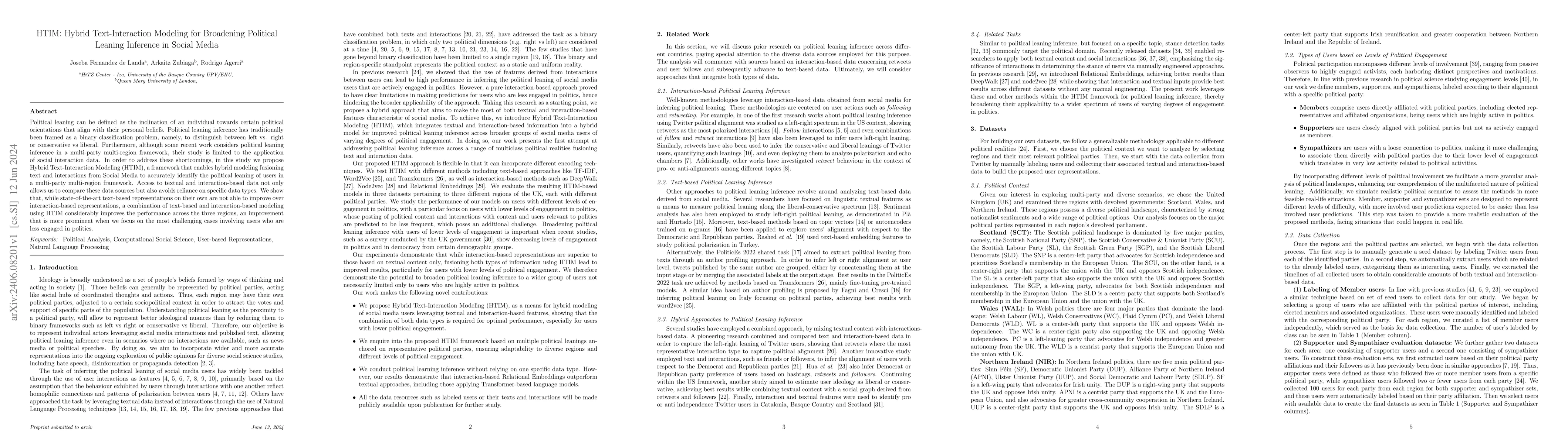 Thumbnail for HTIM: Hybrid Text-Interaction Modeling for Broadening Political Leaning
  Inference in Social Media