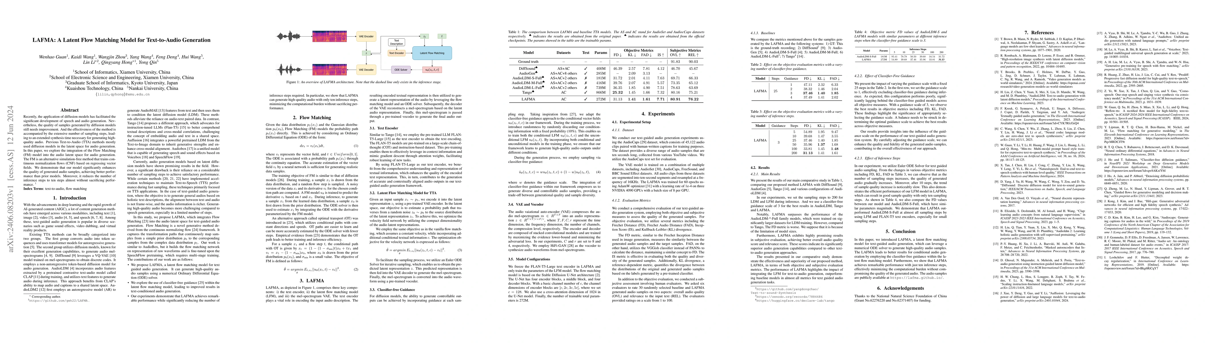 Thumbnail for LAFMA: A Latent Flow Matching Model for Text-to-Audio Generation