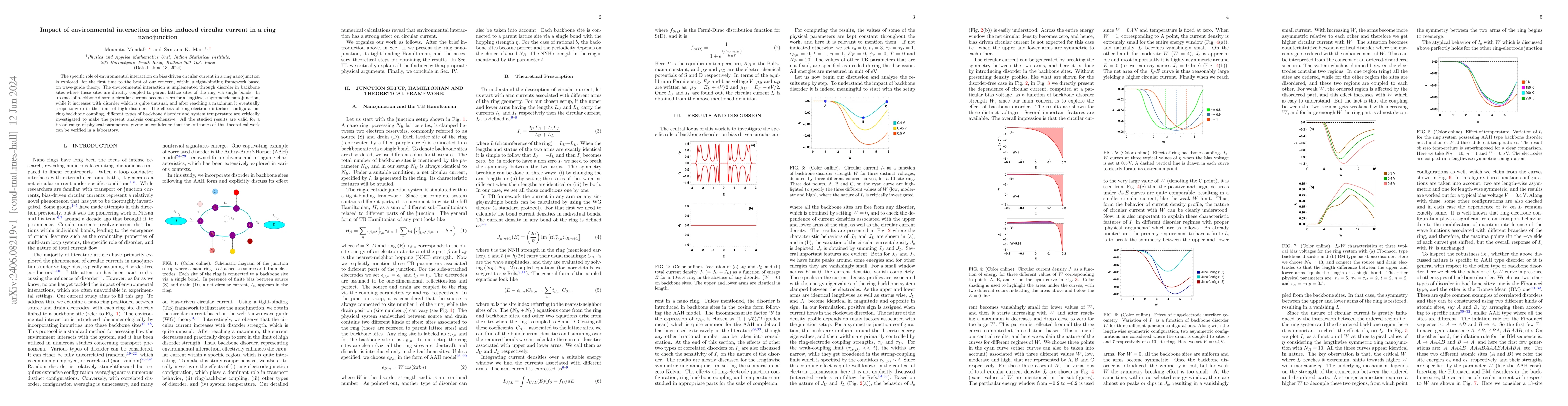 Thumbnail for Impact of environmental interaction on bias induced circular current in
  a ring nanojunction