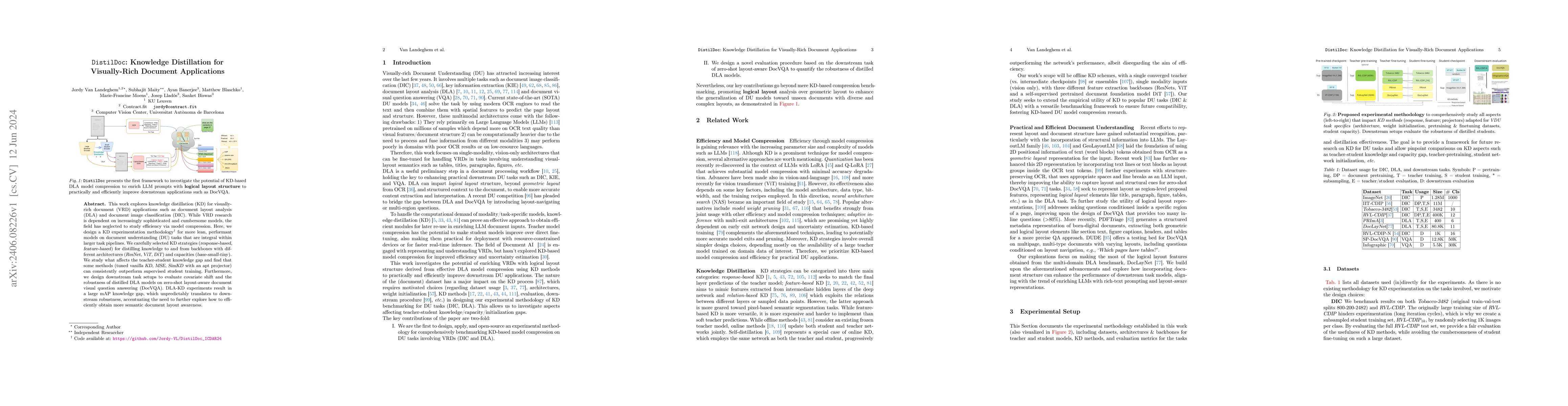 Thumbnail for DistilDoc: Knowledge Distillation for Visually-Rich Document
  Applications