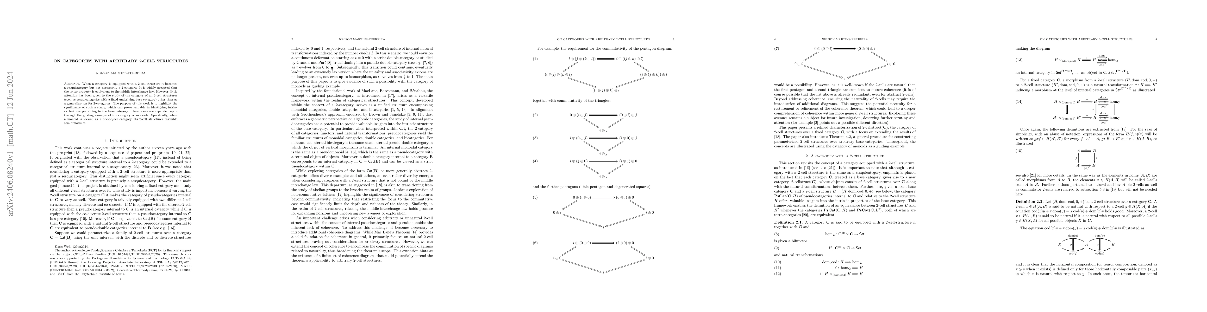 Thumbnail for On categories with arbitrary 2-cell structures