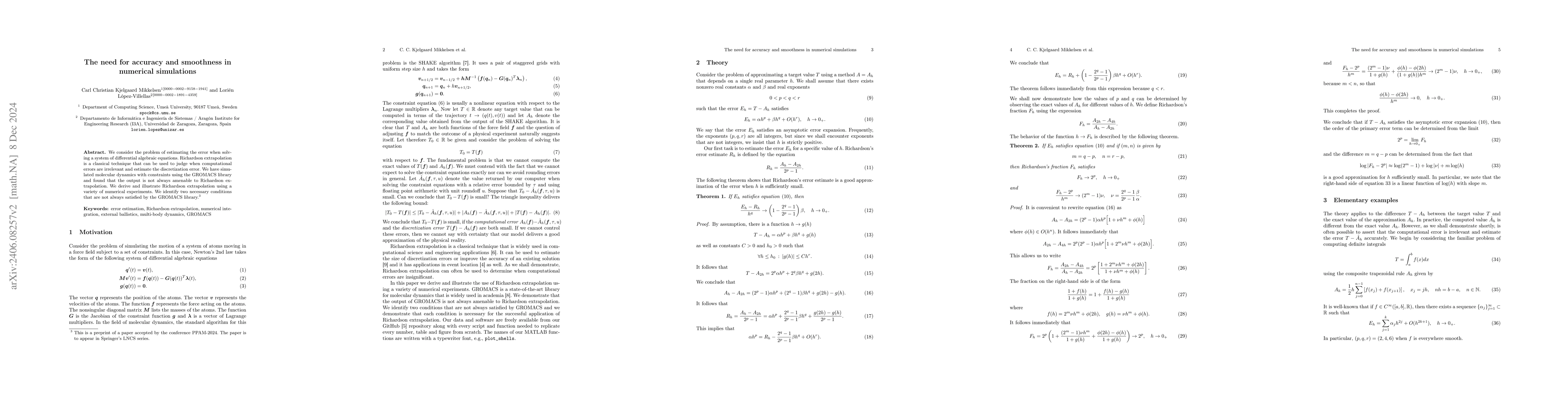 Thumbnail for The need for accuracy and smoothness in numerical simulations