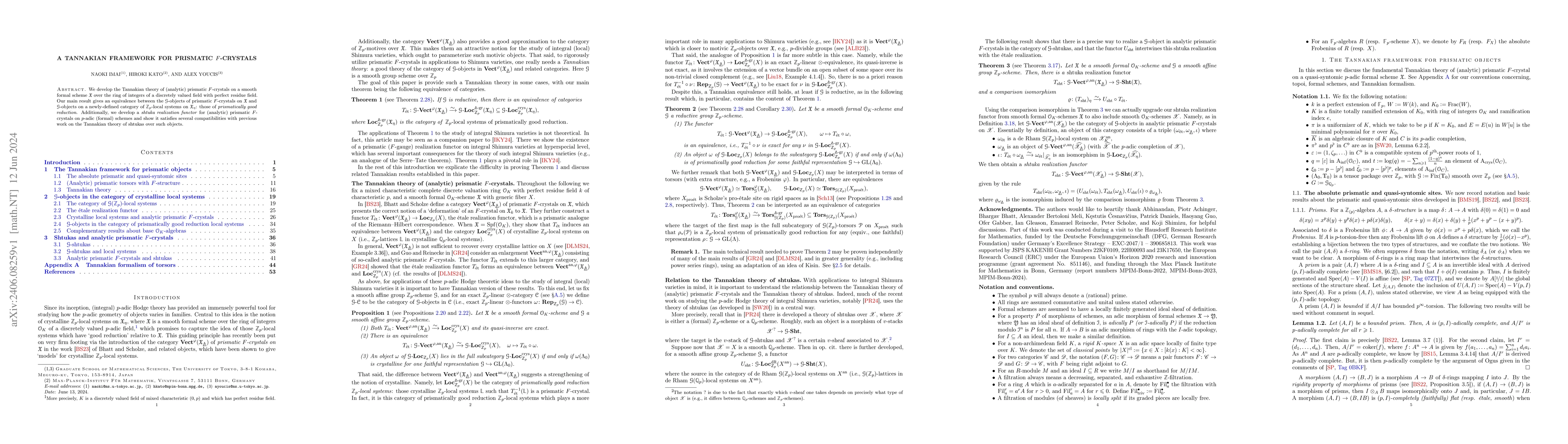 Thumbnail for A Tannakian framework for prismatic $F$-crystals