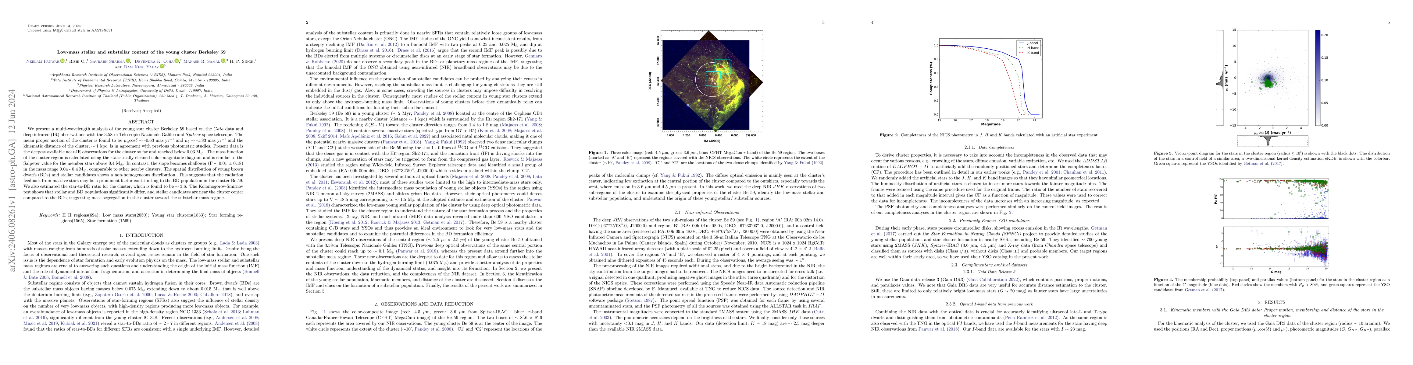Thumbnail for Low-mass stellar and substellar content of the young cluster Berkeley 59