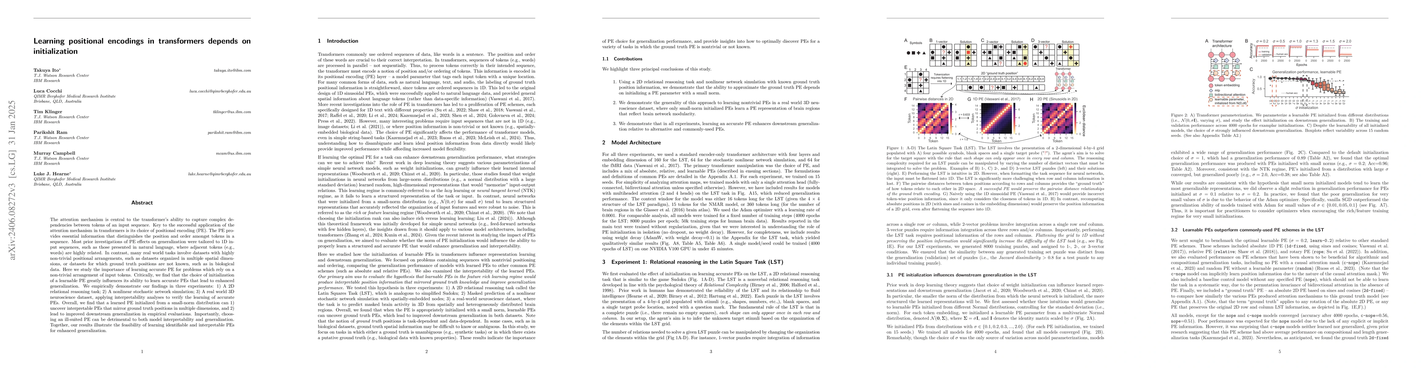 Thumbnail for The Importance of Positional Encoding Initialization in Transformers for
  Relational Reasoning