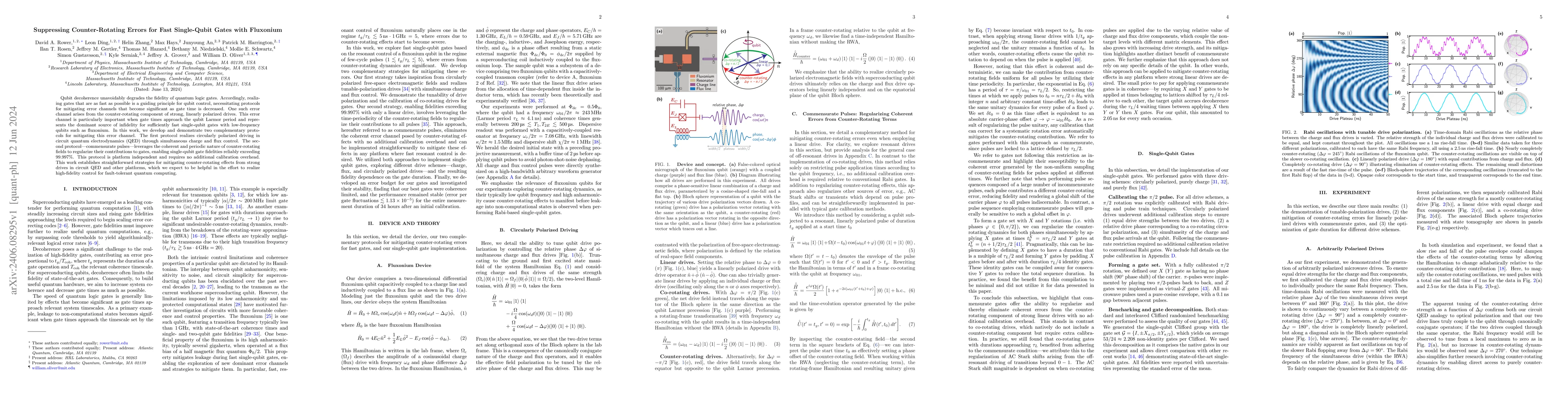 Thumbnail for Suppressing Counter-Rotating Errors for Fast Single-Qubit Gates with
  Fluxonium