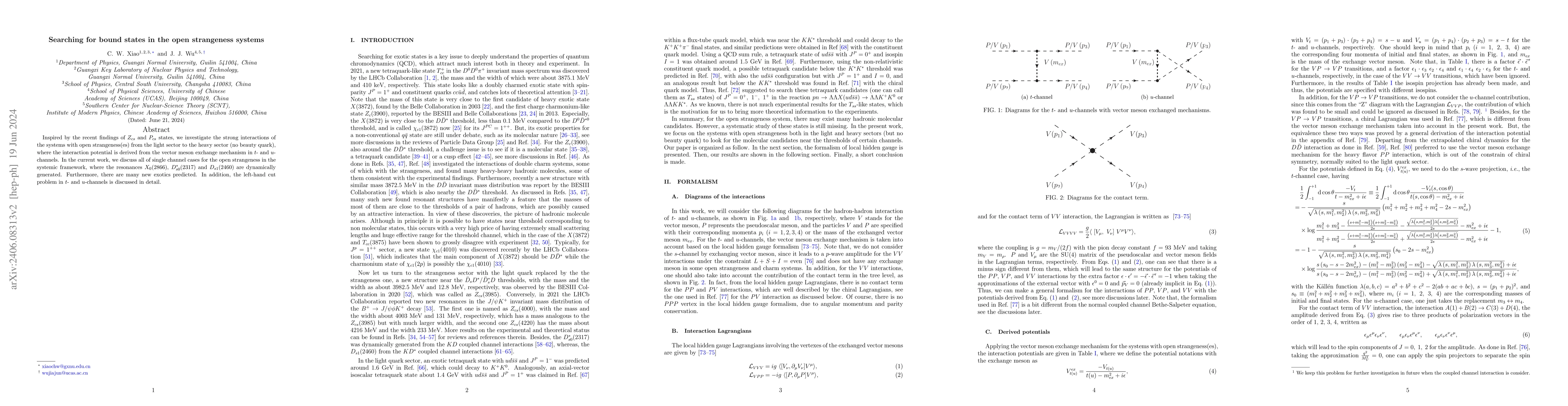 Thumbnail for Searching for bound states in the open strangeness systems