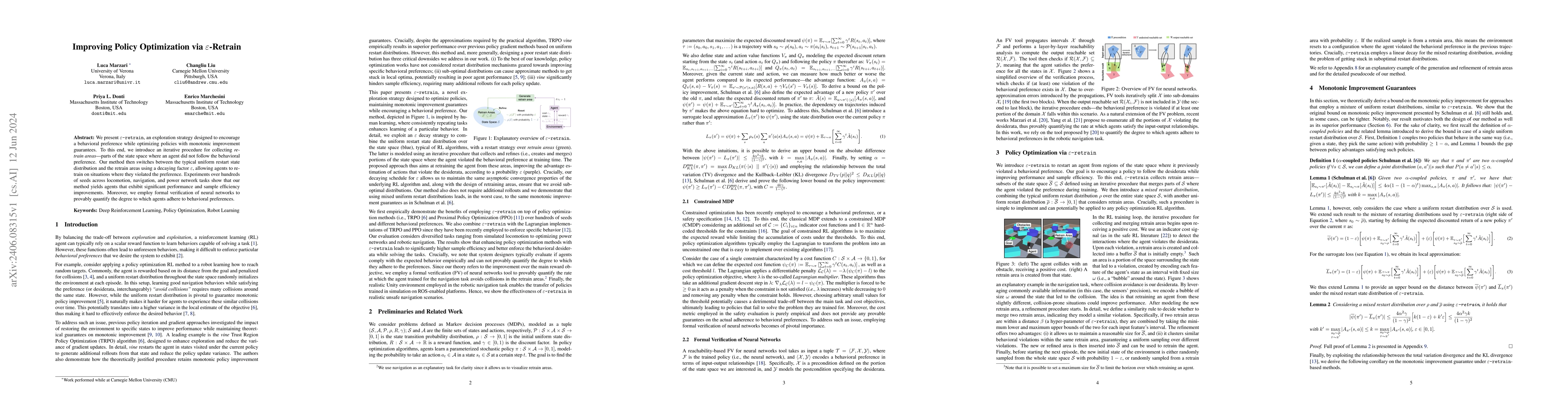 Thumbnail for Improving Policy Optimization via $\varepsilon$-Retrain