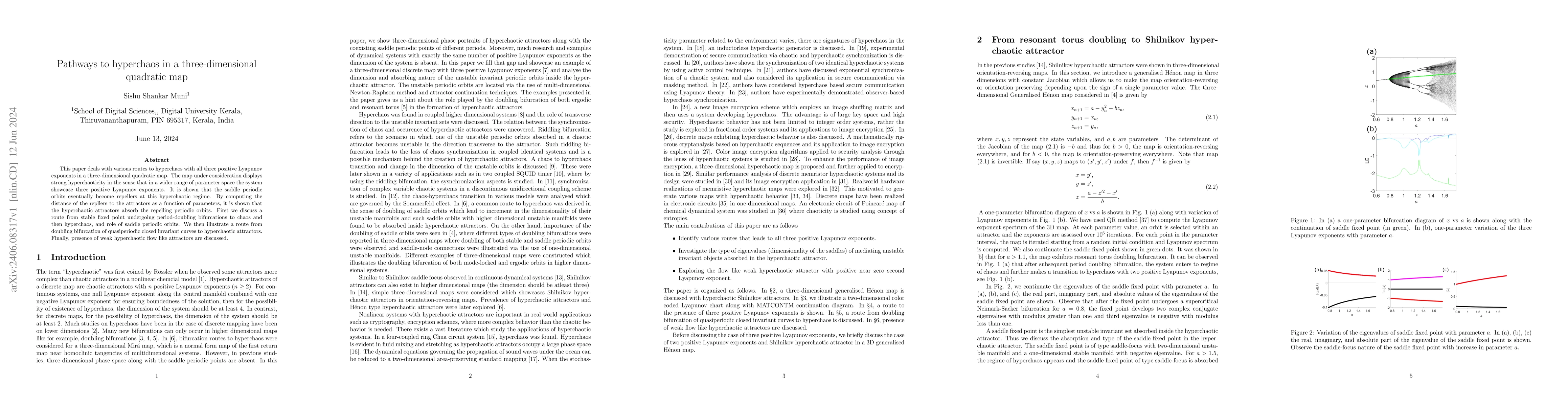 Thumbnail for Pathways to hyperchaos in a three-dimensional quadratic map