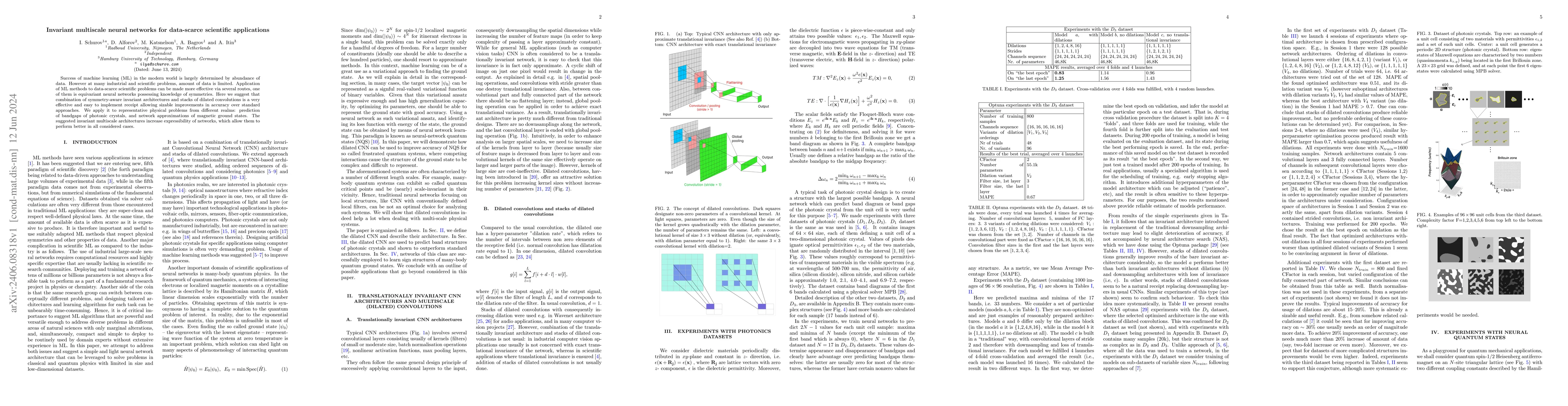 Thumbnail for Invariant multiscale neural networks for data-scarce scientific
  applications