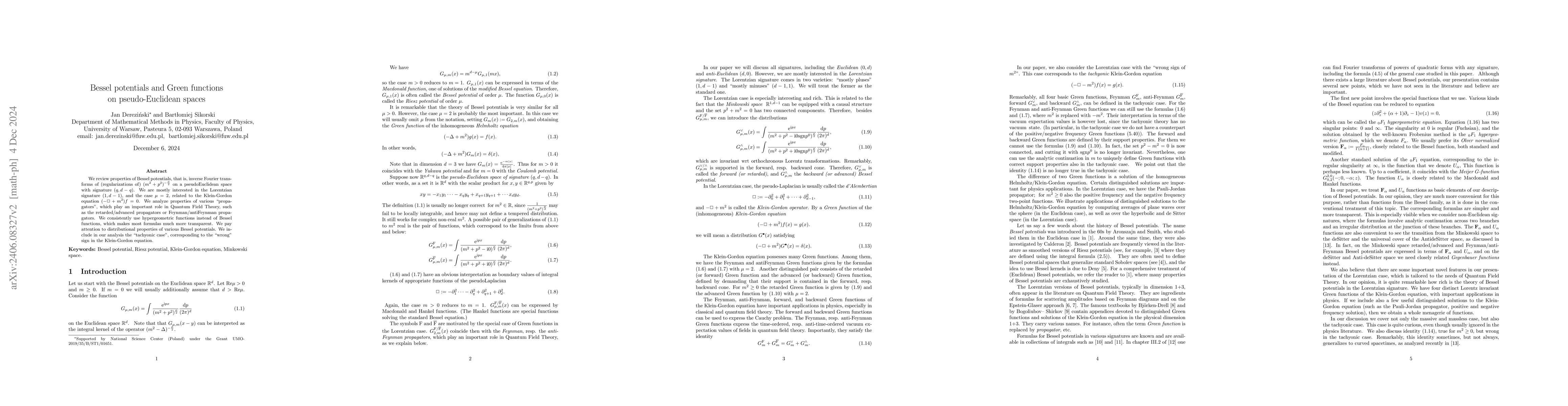 Thumbnail for Bessel potentials and Green functions on pseudo-Euclidean spaces