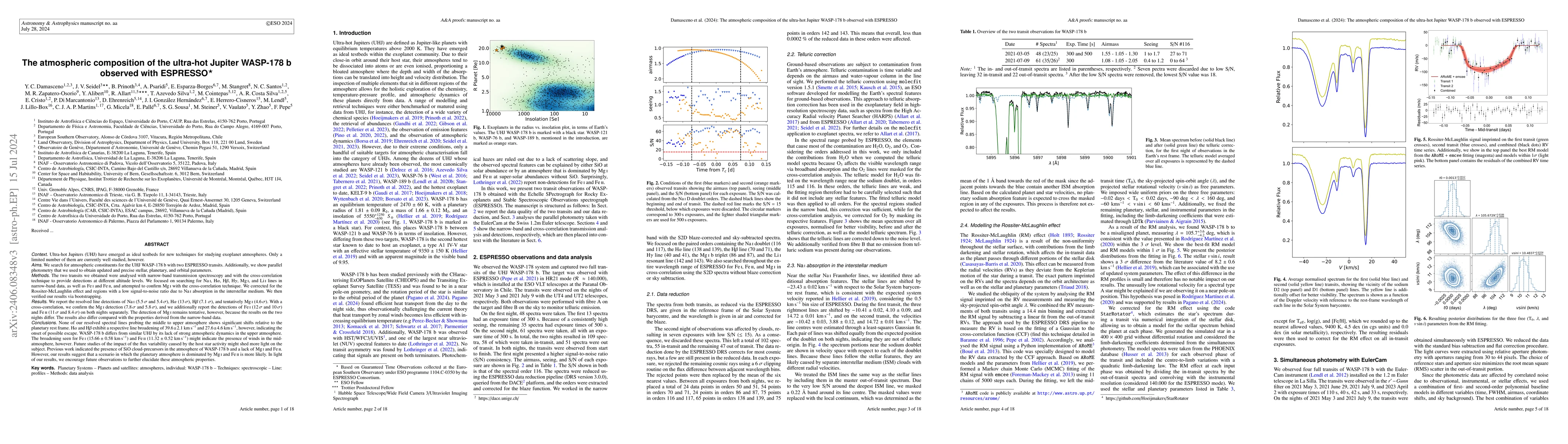 Thumbnail for The atmospheric composition of the ultra-hot Jupiter WASP-178 b observed
  with ESPRESSO
