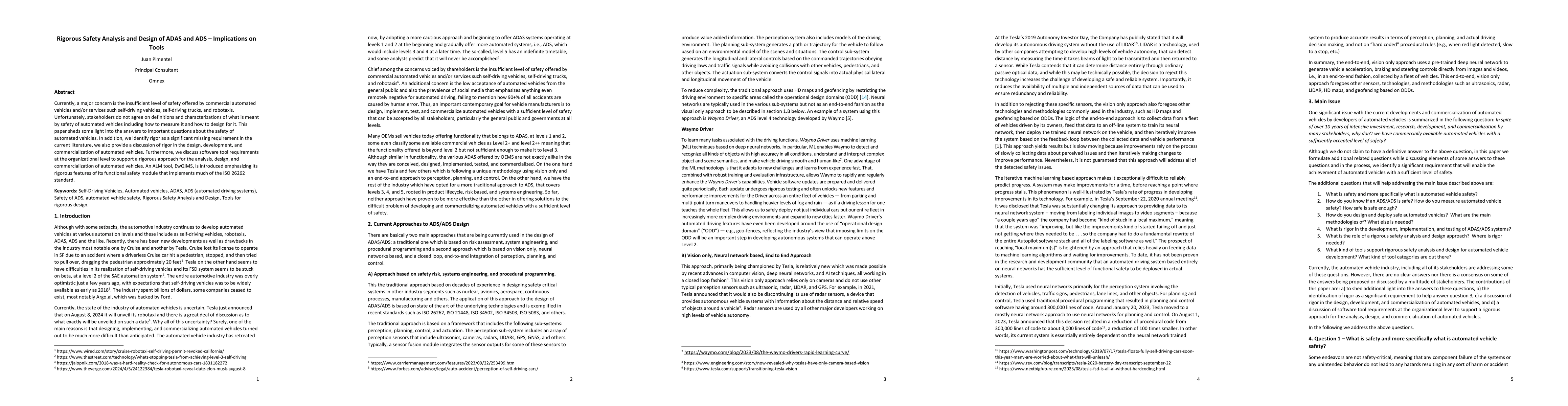 Thumbnail for Rigorous Safety Analysis and Design of ADAS and ADS: Implications on
  Tools