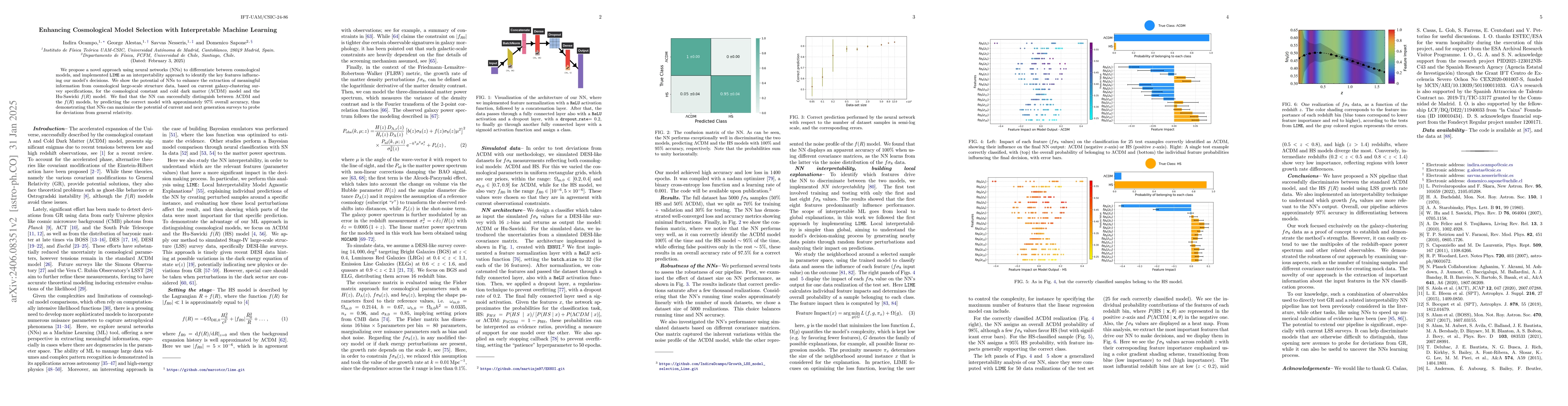 Thumbnail for Enhancing Cosmological Model Selection with Interpretable Machine
  Learning