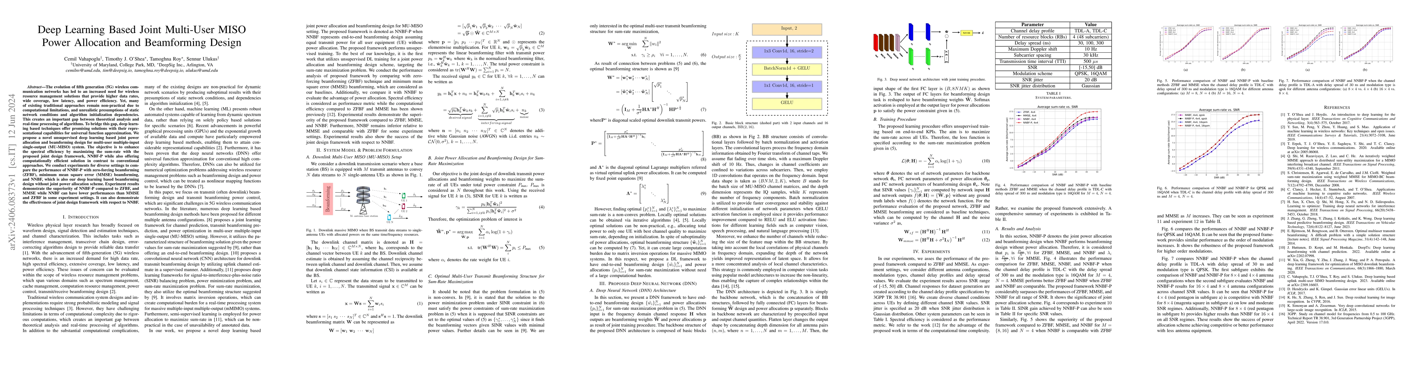 Thumbnail for Deep Learning Based Joint Multi-User MISO Power Allocation and
  Beamforming Design