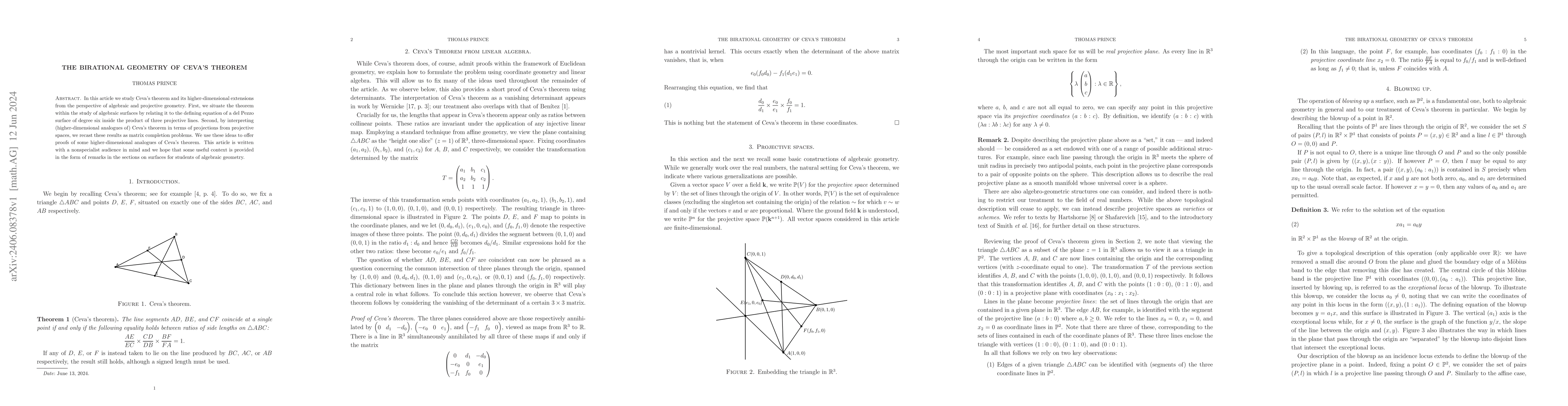 Thumbnail for The Birational Geometry of Ceva's Theorem