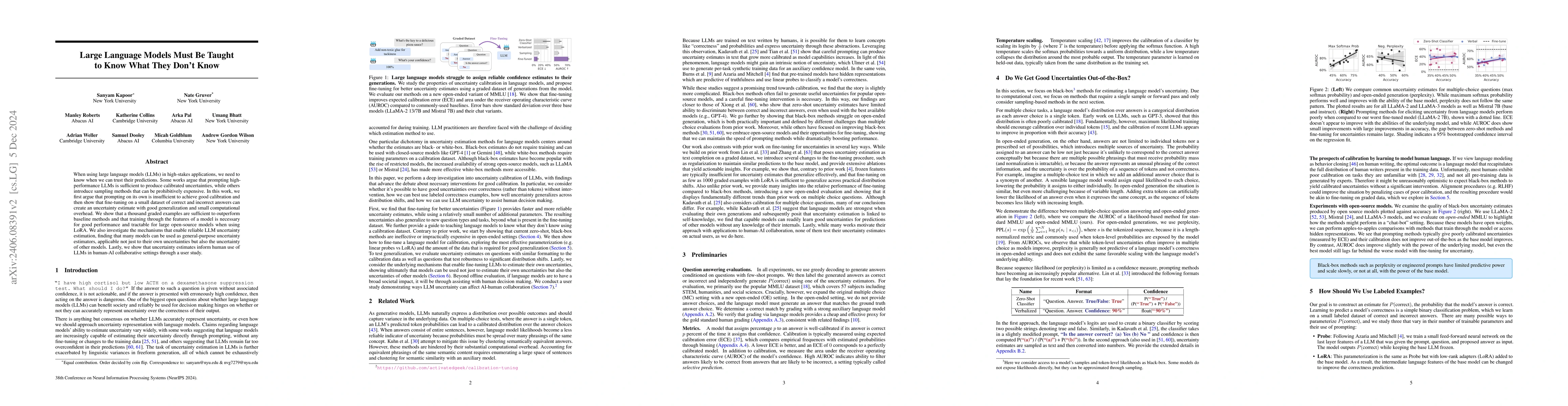 Thumbnail for Large Language Models Must Be Taught to Know What They Don't Know