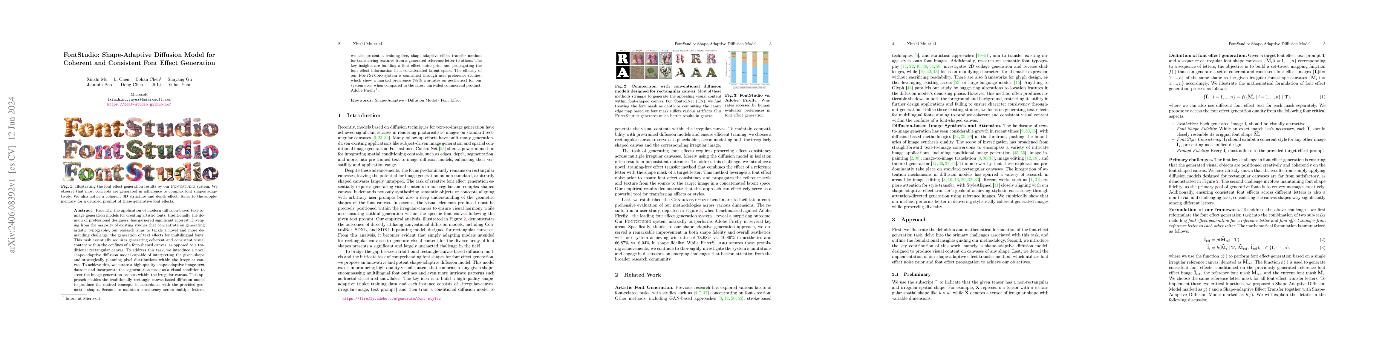 Thumbnail for FontStudio: Shape-Adaptive Diffusion Model for Coherent and Consistent
  Font Effect Generation