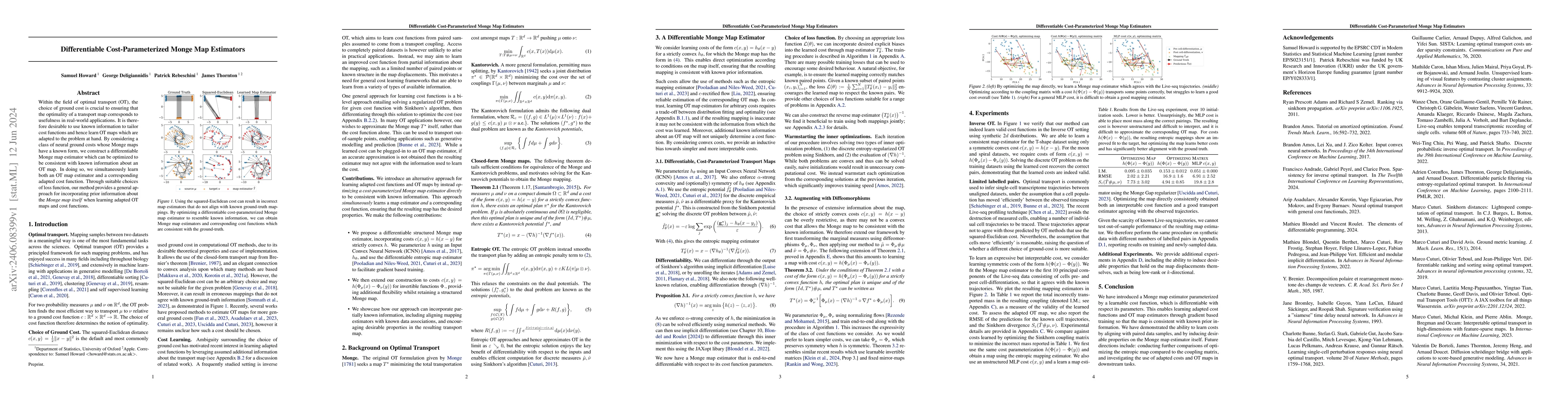 Thumbnail for Differentiable Cost-Parameterized Monge Map Estimators