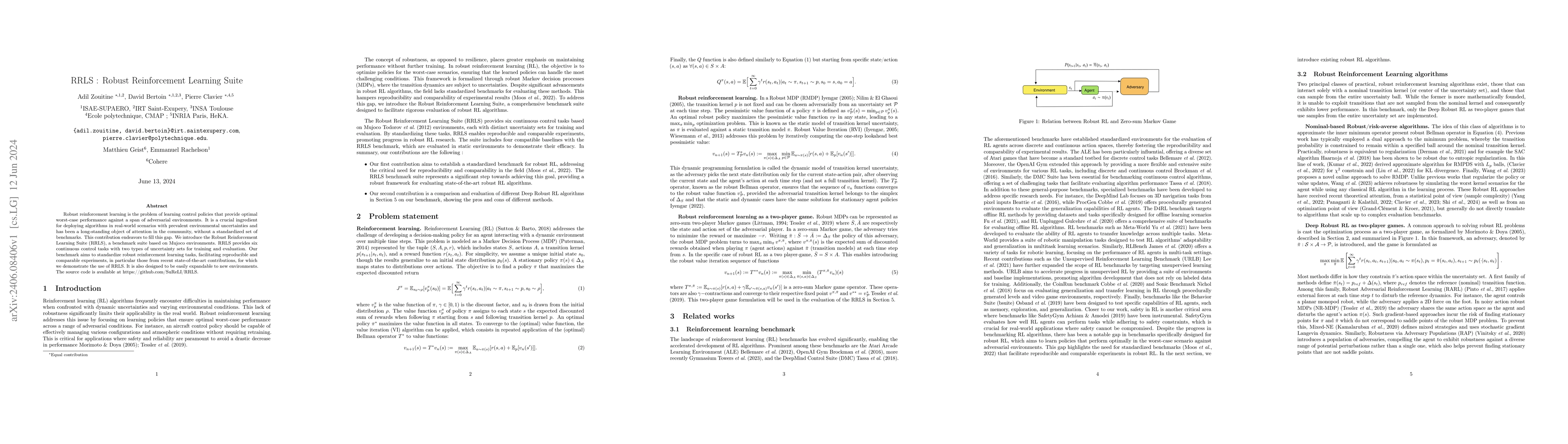Thumbnail for RRLS : Robust Reinforcement Learning Suite