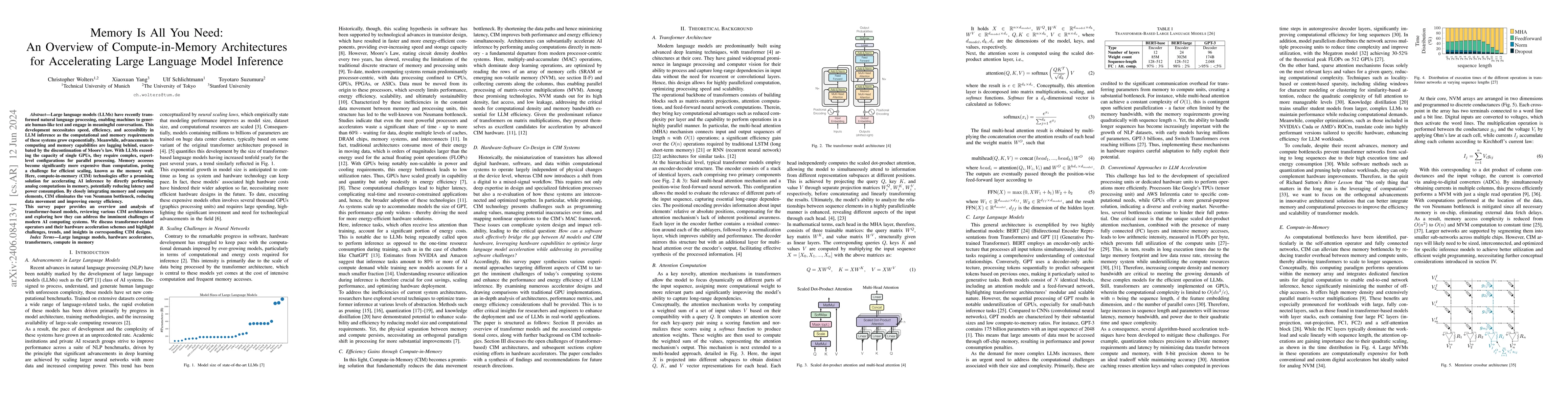 Thumbnail for Memory Is All You Need: An Overview of Compute-in-Memory Architectures
  for Accelerating Large Language Model Inference