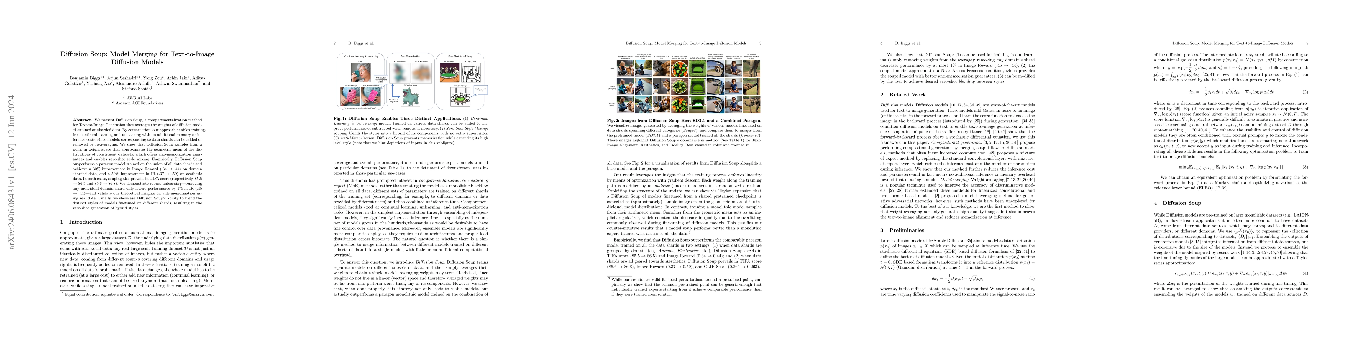 Thumbnail for Diffusion Soup: Model Merging for Text-to-Image Diffusion Models