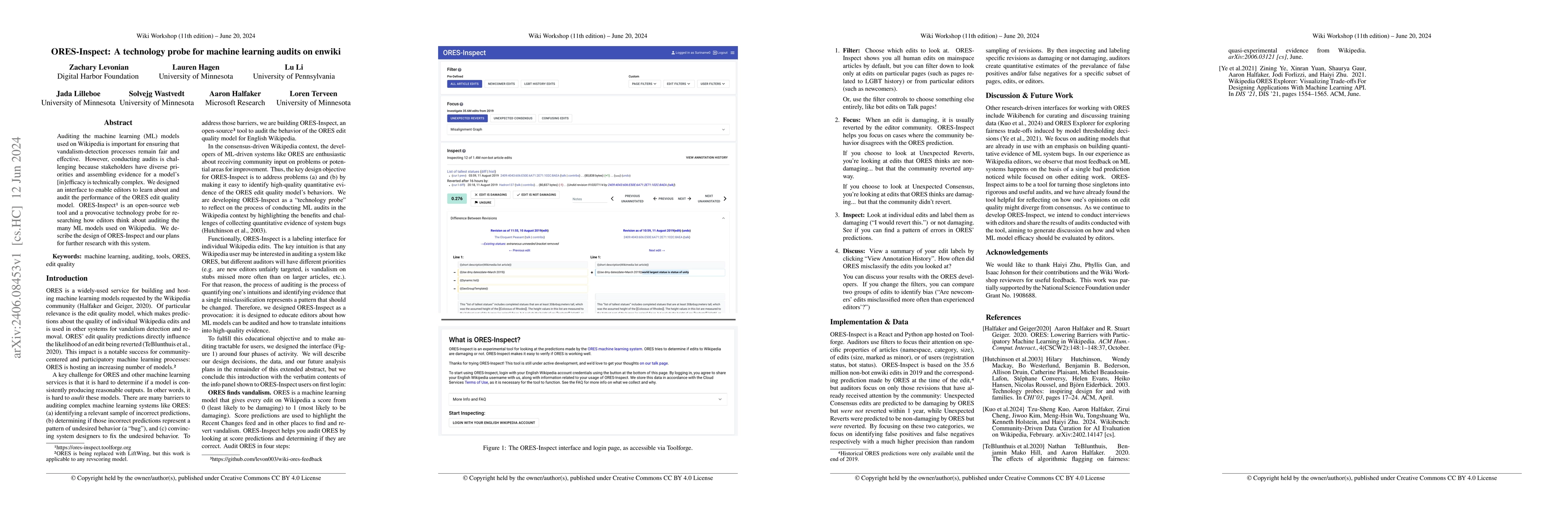 Thumbnail for ORES-Inspect: A technology probe for machine learning audits on enwiki