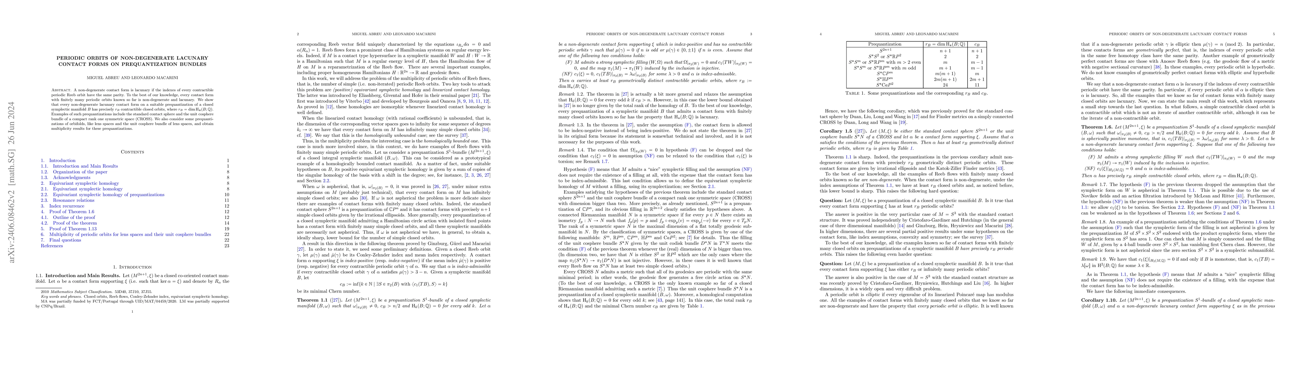 Thumbnail for Periodic orbits of non-degenerate lacunary contact forms on
  prequantization bundles